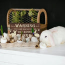 Putuo Decor Funny Rabbit Sign Bunny Rabbit Home Decor Gift Bunny Mom Bunny Lover 12 x 6 Inch (The Bunny Zone) Easter Decorations by CozyNest Decor