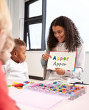 Gamenote Classroom Magnetic Alphabet Letters Kit 238 Pcs with Double - Side Magnet Board - Foam Alphabet Letters for Preschool Kids Toddler Spelling and Learning Colorful ABC Education Fridge Magnets by TinyTreasures Baby Boutique