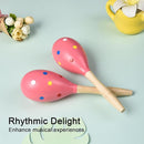Maracas for Adults Kids Babies, Wooden Maracas Shaker Musical Instrument, Pink by TinyTreasures Baby Boutique