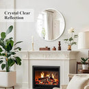 Fabuday White Circle Mirror for Wall 24 inch - Round Mirror for Bathroom, Entryway, Living Room, Hallway, Vanity Decor, Big Matte Metal Frame Mirrors by CozyNest Decor