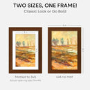 Homeforia 4x6 Brown Picture Frame, High End Dark Oak 4x6 Wooden Frames with Mat 3x5 Photo, 4 x 6 Walnut Wood Frame Matted to 3 x 5 Print, 6x4 Wall or Tabletop Frame, Tempered Glass, Wall Kit, Set of 1 by CozyNest Decor