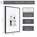 Camden Reed Arcadia 8 Piece Oversized Gallery Wall Frame, 16x20 and 16x16 Inch Matted Frames for Featuring 8x10 and 5x7 Inch Photographs or Art Prints, Black Finish by CozyNest Decor