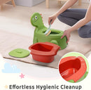 Potty Seat Baby Training Chair Boys Girls Toddler Dinosaur Comfortable children 1-5 years old Baby toilet Animal seat with lid back potty trainer (Green) by TinyTreasures Baby Boutique