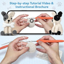 MOREJMTT Crochet Kit for Beginners Animal,Crochet Animal Kits,Crocheting Kit for Starters,Learn to Crochet with Step-by-Step Video Tutorials,Beginner Crochet Kits for Adults(2 Pack French Bulldog) by TinyTreasures Baby Boutique