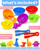 Counting Dinosaurs Montessori Toys for 3 4 5 Years Old Boys Girls, Preschool Learning Activities Kindergarten Educational Sensory Toys Gifts for Kids Toddlers Ages 3-5, 4-8 by TinyTreasures Baby Boutique