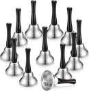 Boao 12 Pieces Metal Hand Bells Music Service Hand Bells Musical Instruments Percussion for Christmas Party Supplies(Silver) by TinyTreasures Baby Boutique