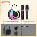 Mini Karaoke Machine for Kids Adults: Portable Bluetooth Speaker with 2 Wireless Microphones and Light - Singing Karaoke Gift for Girls Boys Ages 4-12+ Years Old Birthday Family Home Party by TinyTreasures Baby Boutique