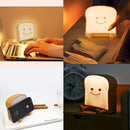 QANYI Toast Bread Night Light,Soft LED Toast Lamp with Cute Face Always Smile,Bedroom Table Lamps Graduation Gifts Ideas for Teen Girls 10 11 12 13 14 Year Old Girls by TinyTreasures Baby Boutique