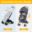 Mosquito Net for Stroller, Universal 3D Baby Bug Net with Two-Way Zippers & Storage Bag, Breathable & Foldable Netting for Stroller,Cradle（White） by TinyTreasures Baby Boutique