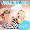Baby Hair Brush and Comb Set, 4Pcs Baby Soft Bristles Brush Cradle Cap Brush Hair Comb for Newborns Toddlers Boys Girls (Grey) by TinyTreasures Baby Boutique