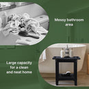 HDPE Shower Bench Seat Capacity 300LB, Waterproof Bathroom Stool with Side Carry Holes, Compact 16.8" L Design, Non-Slip Shower Seat for Elderly, Shaving Legs & Spa - Indoor/Outdoor Use(Black) by TinyTreasures Baby Boutique