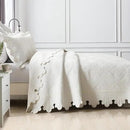 MarCielo 3-Piece 100% Cotton Oversized Bedspread Lightweight Quilt Coverlet Embroidery Farmhouse Bedding Set (TK White, Oversized King (118"x106")) by CozyNest Decor