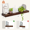Heimlove 12 Inch Deep Floating Shelves, 48 x 12 inches Long, Large Display & Storage Shelf, Rustic Wood Wall Shelves for Fireplace Mantel, Set of 1(Rustic Brown) by CozyNest Decor