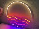 LED Decorative Lights USB Mountains Sunrise Sunset Led Neon Signs Home Decoration Wall Art Holiday Gift Brightness Adjustable 15''x15'' by CozyNest Decor