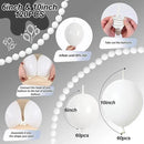 White Quick Link Balloons, 120PCS Linking Balloons for Making Balloon Wall Balloon Arch Balloon Chains, Pearl Balloons for Wedding Birthday Baby Shower Graduation Grad Party Decorations (6+10inch) by CozyNest Decor