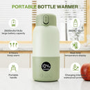 Portable Bottle Warmer for Travel, 2-Min Fast Heating Baby Bottle Warmer,12.8oz Formula Container to Go for Breastmilk, Formula Dispenser with Long-Lasting Keep Warm Function by TinyTreasures Baby Boutique