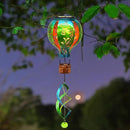 Hot Air Balloon Solar Lantern Hummingbird Wind Spinners with Flickering Flame Light Hanging Solar Lantern Outdoor Waterproof Decorations for Outside Patio Garden Yard by GreenHaven Gardens