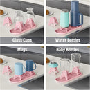 NiHome Silicone Water Bottle Drying Racks Set of 3 with Drip Tray,Cheese Style for Faster Drying,Bottle Dryer Racks Fit for Stanley YETI Cups Owala Sports Bottle Baby Bottle Thermoses Mugs by TinyTreasures Baby Boutique