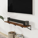 Heimlove Deep Floating Shelves for Wall, 12 Inch Deep Floating Shelves Set of 3, 16W x 12D Wood Wall Shelves, Wide Shelves with Metal Bracket for Living Room, Kitchen, Office, Bedroom - Rustic Brown by CozyNest Decor
