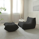 Luxury Sofa Couch Chair, Lazy Floor Seating, Fireside Bean Bag Chair, Ergonomic Tatami Sofa Lounger for Living Room, Bedroom, Office, Single Seat, Black by CozyNest Decor