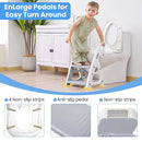 Primlect Potty Training Seat, 2-in-1 Toddler Toilet Seat with Step Stool, Ultra-Stable Potty Chair Attachment, Adjustable Seat and Step Ladder, Non-Slip Design, Splash Guard for Boys and Girls(Grey) by TinyTreasures Baby Boutique