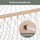ANOW Outdoor Rope Hammock with Spreader Bars, Heavy Duty Hammock with Pad for Outdoors Indoors, 450 LBS Weight Capacity, Gray by GreenHaven Gardens