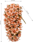Bougainvillea Artificial Flowers Plants for Outdoors Outside Fall Autumn Decoration, 2 pcs Faux Silk Long Trailing Vines UV Resistant Look Real Brown Fake Flowers for Front Door Porch Planter Urn Yard by CozyNest Decor