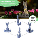Goodeco Zen Rabbit Statue with Solar Lotus - Garden Yoga Bunny with LED Solar Lotus Lights, Sitting Meditating Buddha Rabbit Serene Resin Figurine for Patio Yard Lawn Ornaments, Home or Outside by GreenHaven Gardens