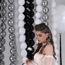 Black White and Gold Linking Balloons, 90PCS Black Gold and White Balloon Arch, Metallic Silver Quick Linked Connecting Balloon for Wedding Birthday Baby Shower Graduation New Year Party Decorations by CozyNest Decor