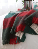 ZonLi Christmas Plaid Throw Blanket, Decorative Blankets by CozyNest Decor