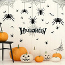 Halloween Spider Web Bat Patterns Wall Decals - Peel and Stick Removable Stickers for Scary Theme Party Decorations by CozyNest Decor