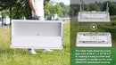 Portable Folding Ice Cooler Table with Skirt & Drain & Shelving, Outdoor Foldable Drink Ice Table with Storage for Camping, Picnics, BBQ & Parties, by GreenHaven Gardens