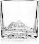 Mount Rainier Heavy Crystal Whiskey Glasses Gift Set of 2, Thick Freezable Bourbon Glass 1lb Each, Premium Whiskey Gifts for Men, Frozen Crystal Chills Cocktails, 10 oz by CozyNest Decor