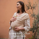 Boba Baby Wrap Carrier – Original Baby Sling Carrier for Newborns (7–35 lbs), Soft, Secure, Hands-Free & Ergonomic, Ideal for Comfortable Bonding, New Parents (Sand Leopard) by TinyTreasures Baby Boutique