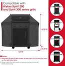 Unicook 52 Inch Grill Cover for Weber Spirit 200 and 300 Series, Gas BBQ Cover for Outdoor Grill, Heavy Duty Waterproof Fade Resistant, Compared to Weber 7106 by GreenHaven Gardens