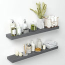 Homeforia 36 inch Gray Floating Shelves, High End Solid Real Wood 36inch Floating Shelf for Wall Mounted, Grey Wooden 36 inches Long Floating Shelves, Heavy Duty Bracket, 36 X 6.5 X 1.75 in, Set of 2 by CozyNest Decor