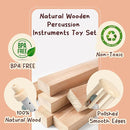 Toddler Musical Instruments Set, Montessori Baby Wooden Toys for Toddlers 1-3, Percussion Instruments for Kids with Xylophone, Neutral Colors Preschool Music Toys by TinyTreasures Baby Boutique