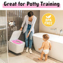 Portable Potty Seat for Toddler Travel - Foldable Non-Slip Potty Training Toilet Seat Cover for Girls, Baby Kids with Drawstring Bag (Pink Owl) by TinyTreasures Baby Boutique
