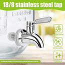 1 Gallon Glass Drink Dispensers For Parties 2PACK.Beverage Dispenser,Glass Drink Dispenser With Stand And Stainless Steel Spigot 100% Leakproof.Lemonade Dispenser With Ice Cylinder.Laundry Detergent by CozyNest Decor