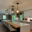 Oil Rubbed Bronze Pendant Lights Kitchen Island - Clear Glass Pendant Light Fixture Multiple Stems Rods 3 Units 12 Inch 3 Units 4 Inch (3 Pack Oil Rubbed Bronze Downrod) by CozyNest Decor