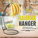 Fruit Basket with Banana Hanger and Fruit Bowl. Kitchen Counter Fruit Bowl with Banana Holder used as Bread, Vegetable or Produce Basket, Egg Holder, 2 Tier by CozyNest Decor