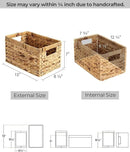 StorageWorks Wicker Basket, Baskets for Organizing, Storage Basket with Built-in Handles, Water Hyacinth Shelves (Medium 2-Pack, Natural Hyacinth) by CozyNest Decor