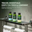Travel Shampoo Conditioner and Body Wash Gift Set Trio, Travel Size Hair Care & Body Care for Trip, Outdoor, Camping, Hotel & Gyms, Anti-Dandruff, Nourish, Gentle For Baby, 3.38 Oz Travel Size Bottles by TinyTreasures Baby Boutique