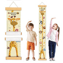 Personalized Name Growth Chart Wall Decor for Kids – Canvas Removable Height Chart Measuring Ruler 59" x 7.9" (Giraffes) by TinyTreasures Baby Boutique