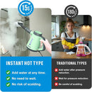 Handheld Pressurized Steam Cleaner - 15s Quick Start, Multi-Functional for Home, Kitchen, Bathroom, 8 Attachments, Chemical-Free, Safe & Efficient Cleaning Solution by TinyTreasures Baby Boutique