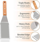 HaSteeL Griddle Accessories Set of 20, Complete Stainless Steel Griddle Spatula Tools with 9” Melting Dome, Heavy Duty Metal Spatulas Choppers Cast Iron Grill Press for Flat Top Teppanyaki BBQ Outdoor by GreenHaven Gardens