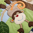 Brandream Jungle 3- Piece Nursery Crib Bedding Sets for Boys - Zebra Elephant Lion Monkey Giraffe Crocodile Birds - Playful Animal Zoo by TinyTreasures Baby Boutique