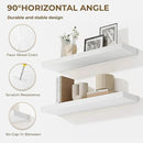 48 Inches Floating Shelves for Wall, 9.3" Deep Long Floating Shelves Set of 1, Large Display & Storage Shelf, Wall Shelf for Bathroom Bedroom Living Room Kitchen Office, White by CozyNest Decor