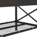Outsunny Raised Garden Bed with Galvanized Steel Frame, Storage Shelf and Bed Liner, Elevated Planter Box with Legs for Vegetables, Flowers, Herbs, Black by GreenHaven Gardens