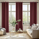 MIULEE Burgundy Red Blackout Curtains for Bedroom Living Room 84 Inches Long 2 Panels, Thermal Insulated Room Darkening Drapes Solid Grommet Top Noise Reduction Christmas Window Treatments 40x84 Inch by TinyTreasures Baby Boutique